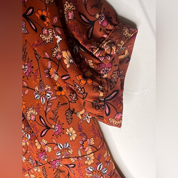 Nanette Lepore | retro floral short-sleeved maxi wrap dress, size 6​ - Picture 4 of 11